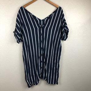 Striped Button Down Madewell Shirt Dress
